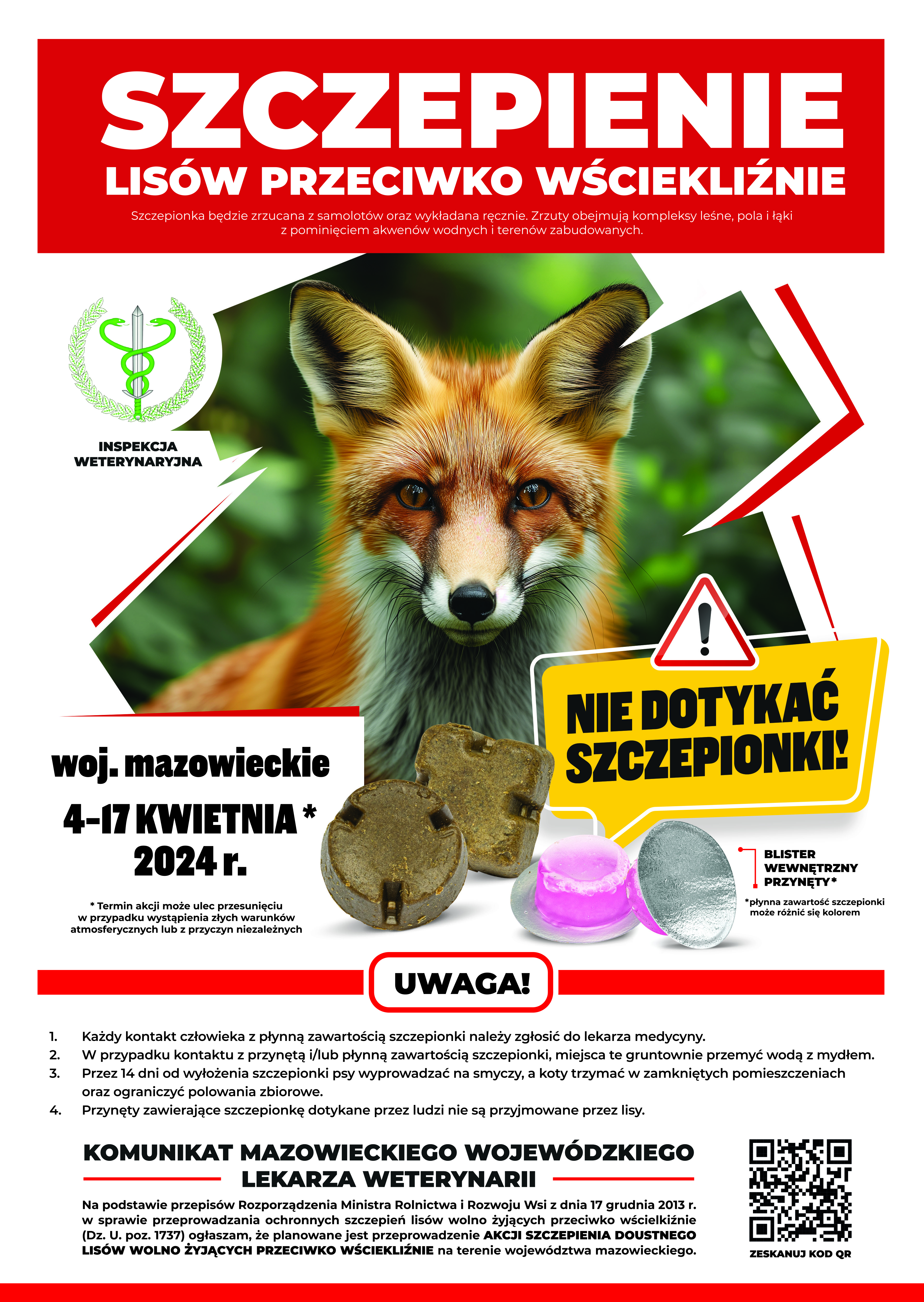 Plakat_akcja_szczepienia_lisów_przeciwko_wściekliźnie_-_wiosna_2024