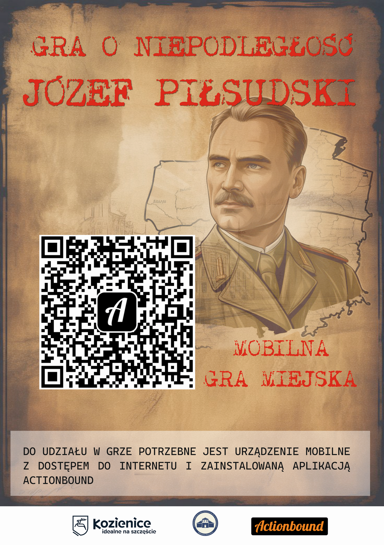 J&oacute;zef_Piłsudski_gra_miejska_plaka_