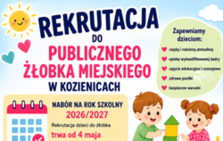 Zdjęcie do Rekrutacja do Publicznego Żłobka Miejskiego w Kozienicach