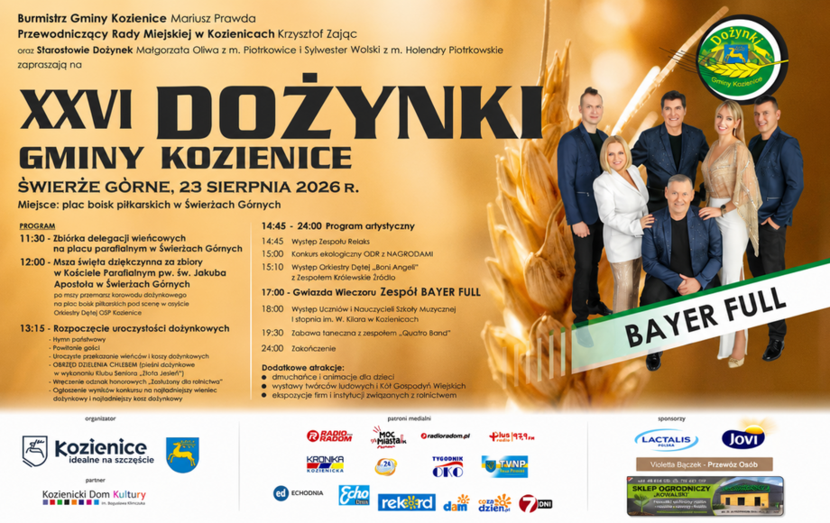 Zdjęcie do Dożynki XXVI Gminy Kozienice &ndash; Uroczyste Święto Plon&oacute;w...