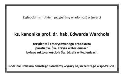 Zdjęcie do Kondolencje