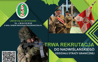 Zdjęcie do Nab&oacute;r kandydat&oacute;w do struktur Nadwiślańskiego Oddziału Straży Granicznej
