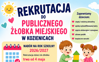 Zdjęcie do Rekrutacja do Publicznego Żłobka Miejskiego w Kozienicach