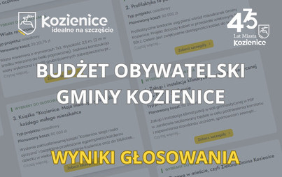 Zdjęcie do Znamy wyniki BO w Kozienicach &ndash; jak głosowali mieszkańcy?
